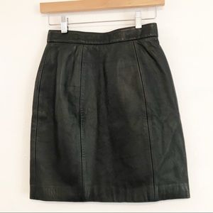 Byrnes & Baker black leather skirt